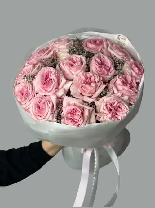 Букет из 15 роз Пинк Охара — доставка по Сочи