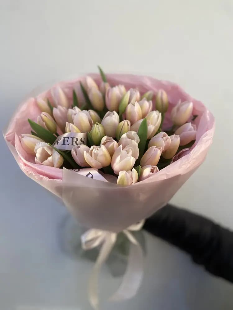 25 розовые тюльпаны с доставкой в Сочи