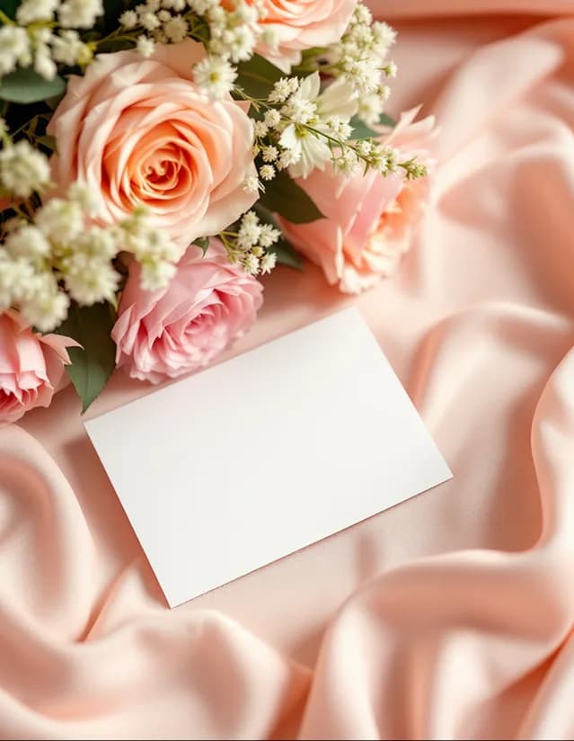 По желанию к букету приложим открытку с текстом